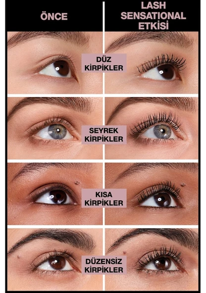 Maybelline New York Lash Sensational Yelpaze Etkili Intense Black - 9