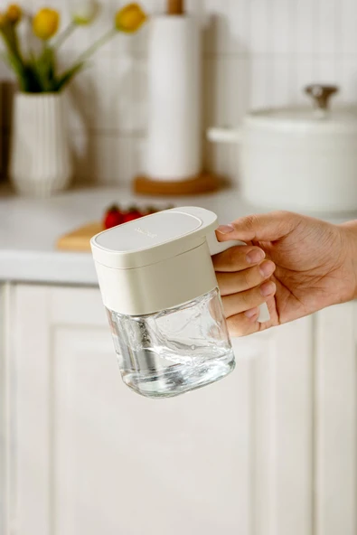 Pinmoo Basic Kulplu Kaşıklı Cam Baharatlık 1 Adet - 3