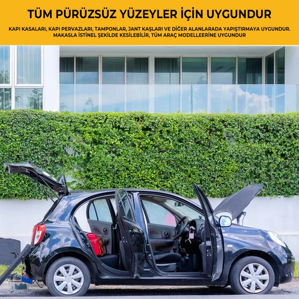 Kapı Çizik Ve Koruma Bandı Çizik Önleyici Bant Kapı Koruma Beyaz 5 Metre X 7 cm - 9