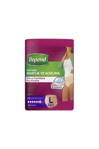 Depend Emici Külot Kadın Büyük 9 Adet Dpd-163302