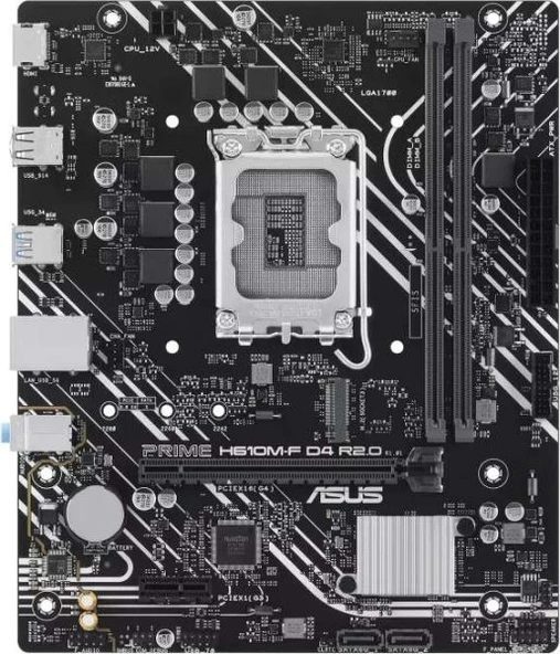 Asus Prime H610M-F D4 R2.0 1700P Ddr4 M.2 Hdmi Glan