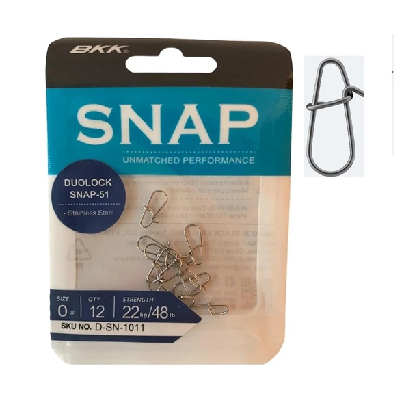BKK Duolock Snap-51 Yapay Yem Klipsi No:0 (12'li Paket)