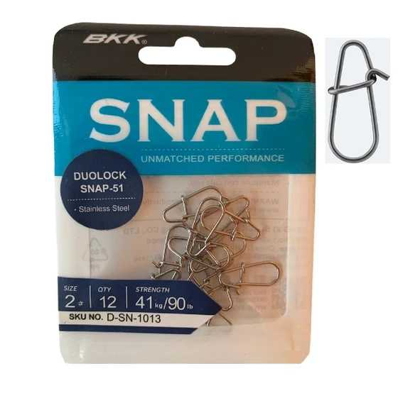 BKK Duolock Snap-51 Yapay Yem Klipsi No:2 (12'li Paket)