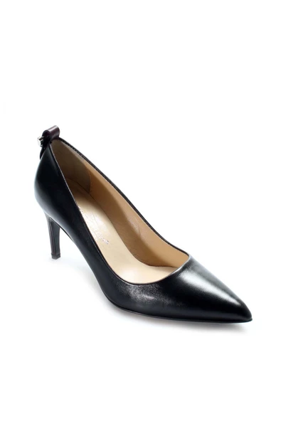 Hakiki Deri  Kadın İnce Topuk Ayakkabı 019ZA21-499 - Resim 3