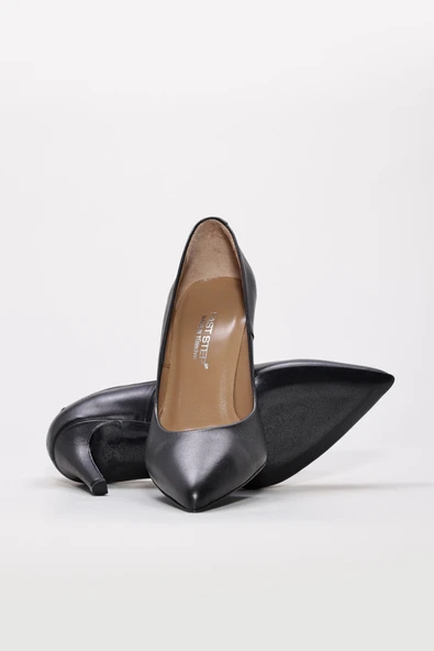 Hakiki Deri  Kadın İnce Topuk Ayakkabı 019ZA9692 - Resim 3