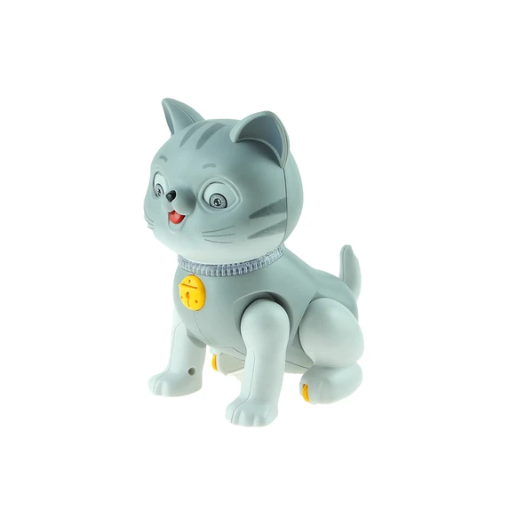 Oyuncak Kedi Işıklı Sesli Hareketli Sevimli Kedi 20 Cm - 3