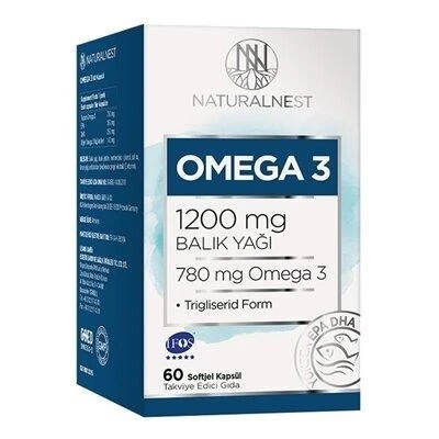 NaturelNest Omega 3 1200 mg 60 Kapsül Balık Yağı