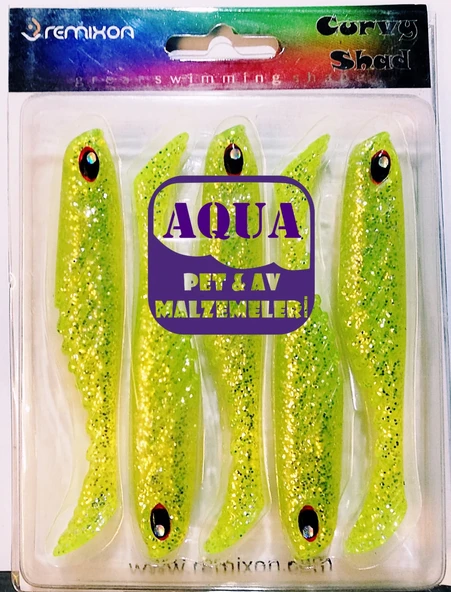 Remixon Curvy Shad 10,5 cm 9 gr 5'li Paket Suni Silikon Balık Yem - Turna Levrek Silikonu  02