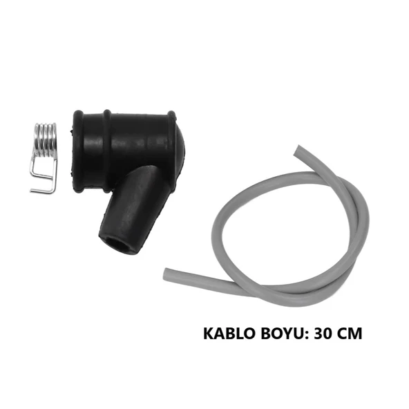 Kmtmak Motorlu Testere Motorlu Tırpan Buji Kepi Teli Kablosu Set 30 Cm - Resim 2