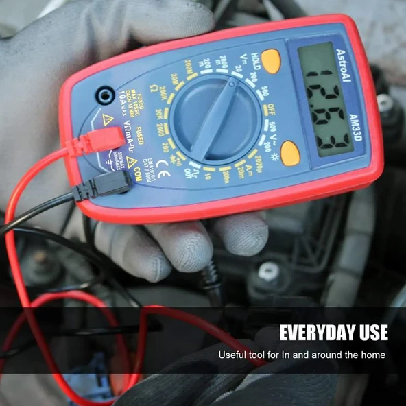 Astroai Dijital Multimetre 2000 Counts Test Cihazi AM33D - 7