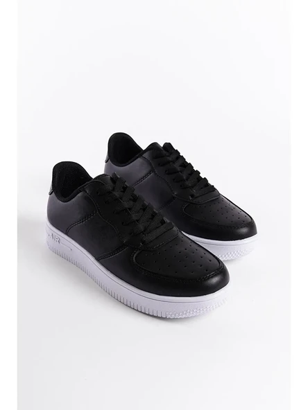 Siyah Klasik Düz Kadın Sneaker
