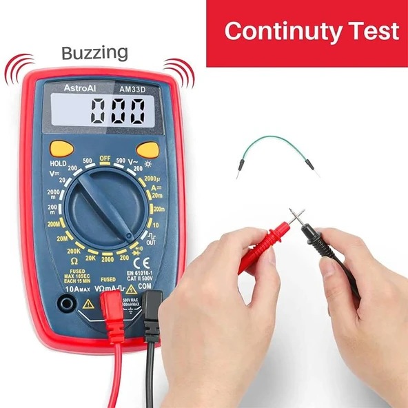 Astroai Dijital Multimetre 2000 Counts Test Cihazi AM33D - 4