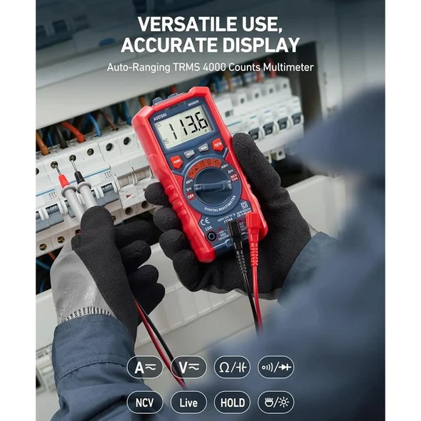 Astroai Dijital Multimetre TRMS 4000 Counts Test Cihazi M4KOR - 2
