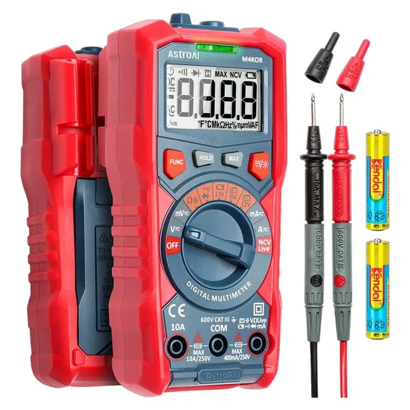 Astroai Dijital Multimetre TRMS 4000 Counts Test Cihazi M4KOR