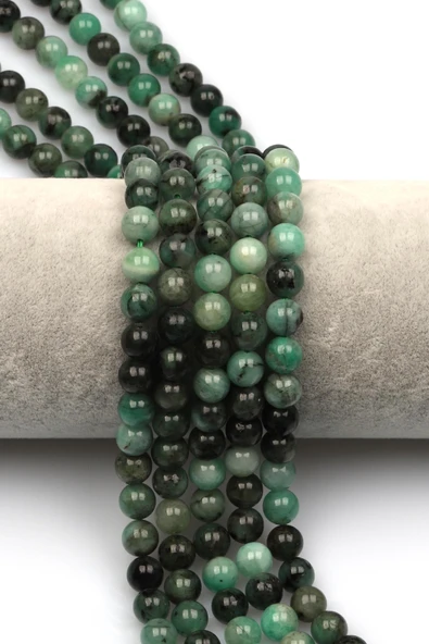 Zümrüt Doğal Taş Dizi 7 mm Küre Kesim ürün görseli