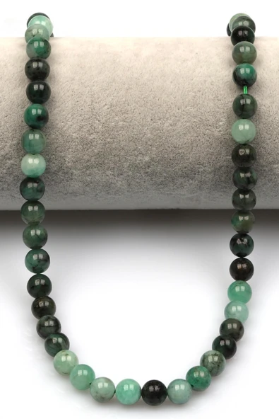 Zümrüt Doğal Taş Dizi 7 mm Küre Kesim - Resim 2