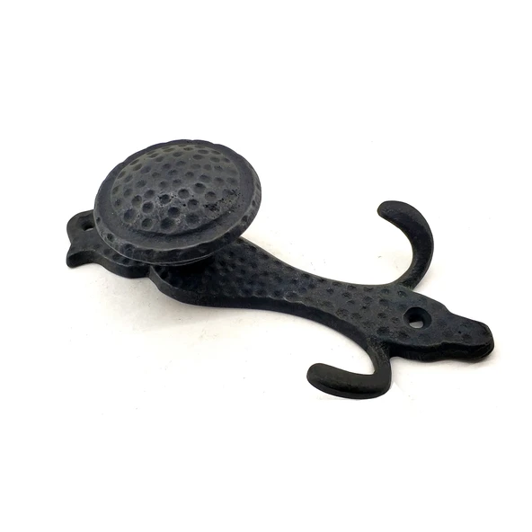 Antika Tarz Dekoratif Pirinç Portmanto Askı - 150x72 mm, Oksit ürün görseli 1