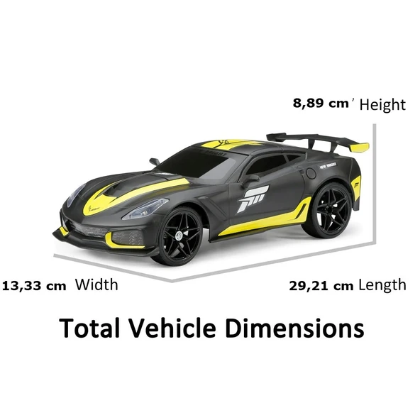 New Bright 1:16 Rc Forza Motorsport 2.4 Ghz. Işıklı Usb Şarj Corvette ZR1 Siyah - 4