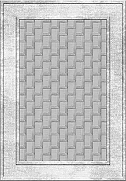 Makinede Yıkanabilir Leke Tutmaz  Gri Deko Deri Kaymaz Taban Baklava Desen Salon Halısı B1186  GRİ 200 x 300 - 2