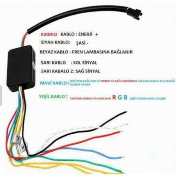 Hyundai Accent Era Bagaj Altı Kayan Led RGB Su Geçirmez Silikon Yüzey 120 cm - 3