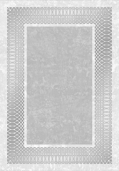 Makinede Yıkanabilir Leke Tutmaz  Gümüş Dot Keçe Kaymaz Taban Çerçeve Salon Saçaksız Halı B1223  SİYAH-ANTRASİT 100 x 200 - Resim 2