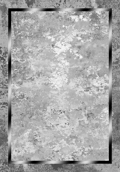 Makinede Yıkanabilir Leke Tutmaz  Gri-Gümüş Deko Deri Kaymaz Taban Salon Saçaksız Halı B1245  GRİ 160 x 230 - Resim 2