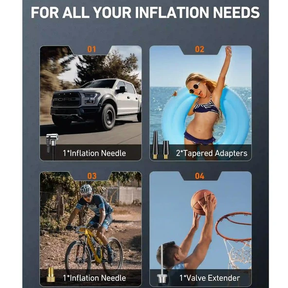Astroai Otomatik Lastik Sisirme Pompasi Isikli 100PSI CZK-3674 - 7