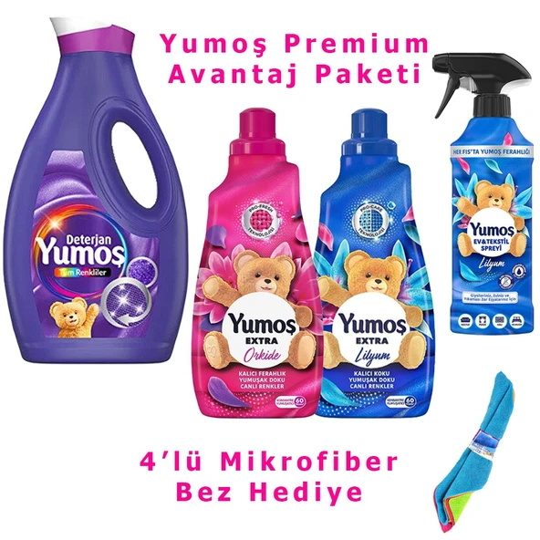 Yumoş Avantaj Paketi 5'li Set Tüm Renkler 1690-Orkide-Lilyum Yumuşatıcı-Lilyum Sprey