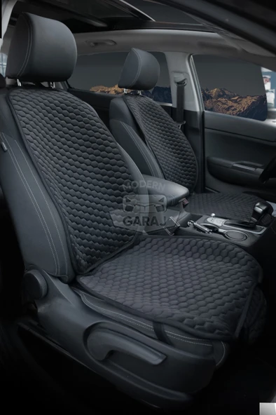 Fiat Egea , Linea, Albea , Punto, Palio Uyumlu Ön Arka Tay Tüyü Koltuk Minderi Siyah -7 Parça- - 2