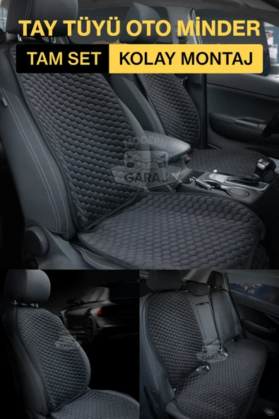 Fiat Egea , Linea, Albea , Punto, Palio Uyumlu Ön Arka Tay Tüyü Koltuk Minderi Siyah -7 Parça-