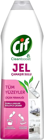 Cif Pembe Çiçekler Konsantre Zemin Uzmanı Fayans Temizleyicisi 22 Kova 895 mL