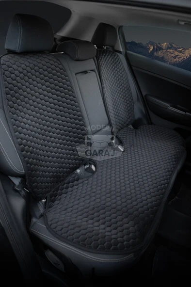 Ford Focus, Fiesta, Fusion, Mondeo, Kuga Uyumlu Ön Arka Tay Tüyü Koltuk Minderi Siyah -7 Parça- - 3