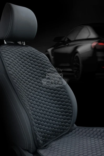 Ford Focus, Fiesta, Fusion, Mondeo, Kuga Uyumlu Ön Arka Tay Tüyü Koltuk Minderi Siyah -7 Parça- - 8