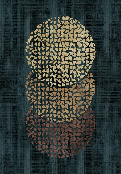 Makinede Yıkanabilir Leke Tutmaz  Petrol Mavisi Dot Keçe Kaymaz Taban Modern Salon Saçaksız Halı A220  PETROL MAVİSİ 80 x 300 - Resim 5