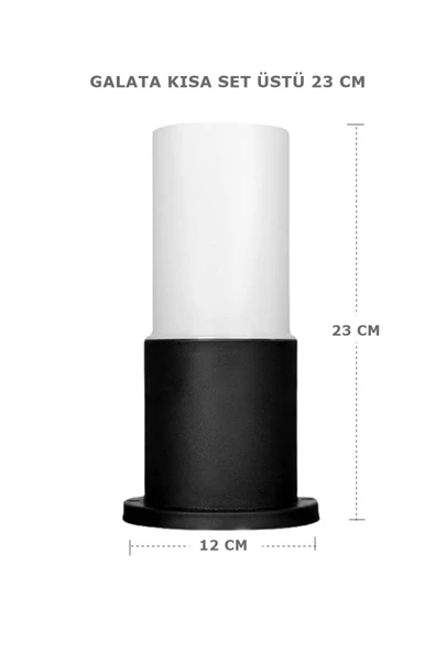 Ucuz Geldi Bahçe Lambası Galata Set Üstü 23 Cm Zita Bahçe Aydınlatması 220v E27 Ip54 - 4
