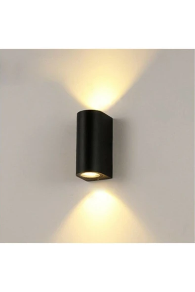 Coral Light Bahçe Aydınlatma Antrasit Renk Bahçe Aplik Alüminyum Kasa + 2 Adet Gu10 Gün Işığı Led Ampul - 2