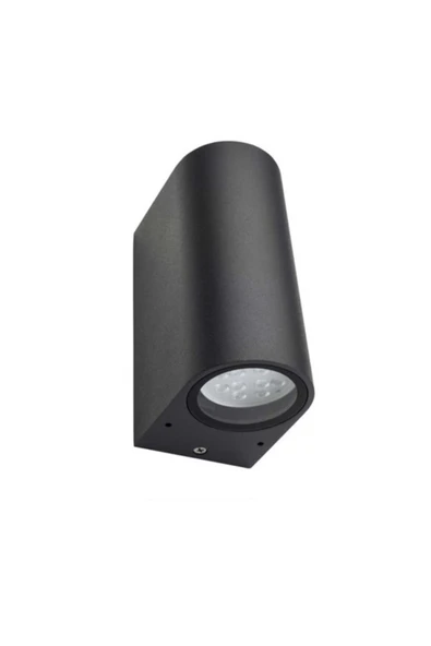 Coral Light Bahçe Aydınlatma Armatürü Antrasit Renk Bahçe Aplik Alüminyum Kasa+2 Adet Gu10 Beyaz Işık Led Ampul - 4