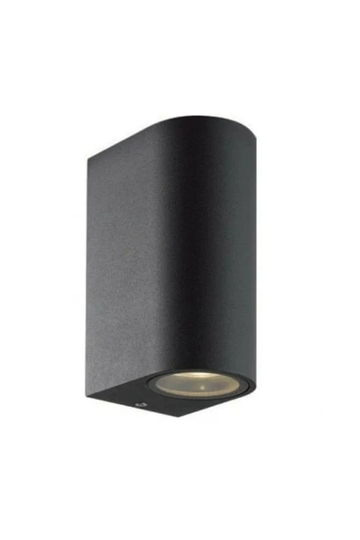 Coral Light Bahçe Aydınlatma Armatürü Antrasit Renk Bahçe Aplik Alüminyum Kasa+2 Adet Gu10 Beyaz Işık Led Ampul - 3