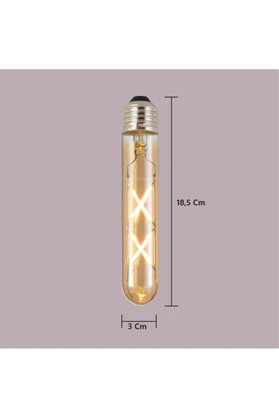 Ucuz Geldi 4w Wintage Rustik Led Ampul 2500k E27 Duy Lambam Çubuk Amber Cam Sarı Işık Retro Filament Tüp Ampul - 5