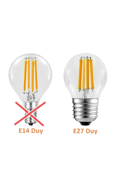 Ucuz Geldi 4 Watt Mini Top Ampul Led Filament G45 Amber Cam Rustik Ampul E27 Duy 1800k Amber Işık Rengi 3 Adet - 8