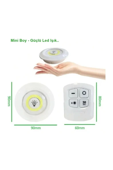 Ucuz Geldi 3lü Kumandalı Kabin Led Set Gece Lambası Mutfak Tezgah Altı Dolap İçi Kabin Altı Banyo Aydınlatması - 5