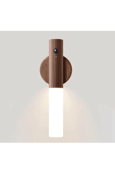 Ucuz Geldi Sensörlü Şarjlı Led Aplik Mıknatıslı Ahşap Renk Cata Kumru Gün Işığı Led Aplik Type-C Duvar Lambası
