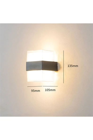 Ucuz Geldi Prizma Led Aplik 12 Watt Gün Işığı 3200k Iç Mekan Ve Dış Mekan Cata Bora Led Aplik Ip54 - 7