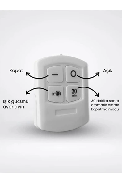 Ucuz Geldi 3lü Kumandalı Kabin Led Set Gece Lambası Mutfak Tezgah Altı Dolap İçi Kabin Altı Banyo Aydınlatması - 4