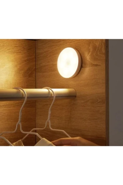 Ucuz Geldi Sensörlü Şarjlı Dolap Içi Kablosuz Led Kabin Aydınlatma Cata Mıknatıslı Gece Lambası - 7