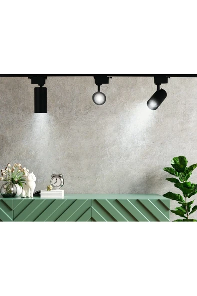 Coral Light Mini Ray Spot Sylvania Gu-10 Led Ampullü Spot Lamba 3000k Siyah Kasa Sarı Işık - 5