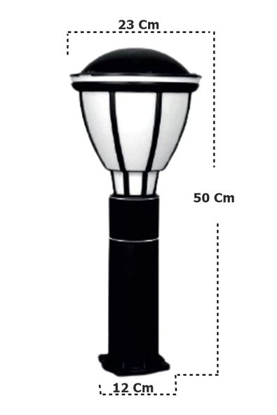Ucuz Geldi Kupa 50 Cm Set Üstü Bahçe Lambası Zita Bahçe Aydınlatma Armatürü - Resim 3