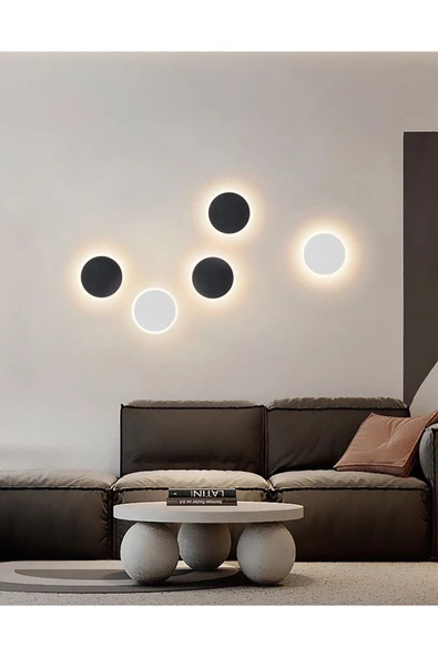 Ucuz Geldi Dekoratif Led Işık Dokunmatik Renk Geçişli Duvar Aydınlatma 6w 14cm Luna Hero Led Aplik Üç Renk Işık - 2