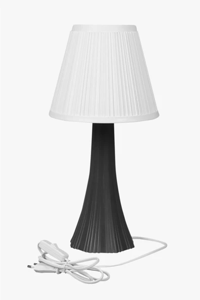 Ucuz Geldi Vertu Abajur Masa Lambası Komodin Abajur Dekoratif Polipropilen Antrasit Şifonyer Üstü Gece Lambası