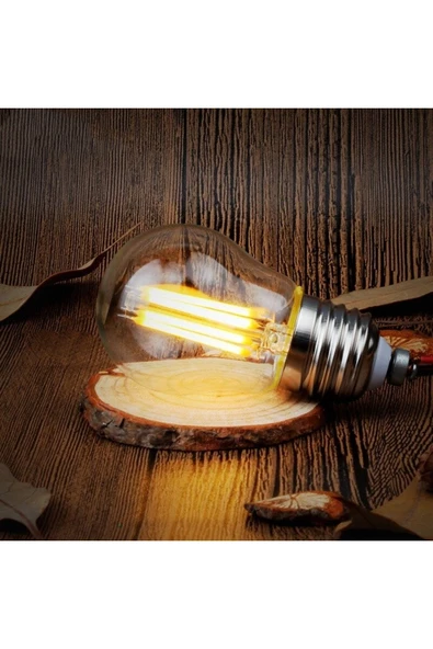 Ucuz Geldi 6 Watt Mini Top Ampul Led Filament G45 Şeffaf Cam Rustik Ampul E27 Duy 3000k Gün Işığı 10 Adet - 4